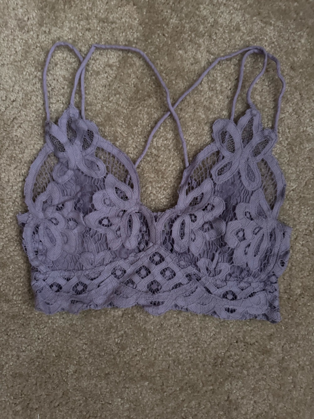 Free People Adella Lace Bralette Lavender lilac purple - Picture 4 of 5